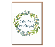 Cyfarchion Penblwydd – eucalytus wreath