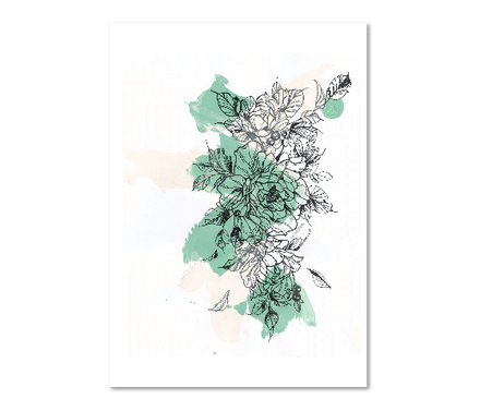 Abstract Mint floral line (text free)