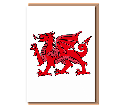 Welsh Dragon A6 Card (portrait)