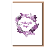Penblwydd Hapus (lilac wreath)