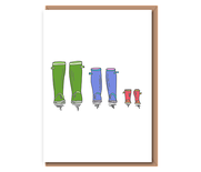 Family of Three (Wellies) – Colour