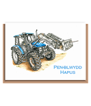 “Pen–blwydd Hapus” (Blue Tractor) – landscape