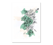 Abstract Mint floral line (text free)