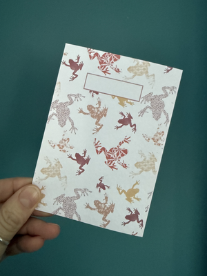 A6 Frog notebook (matching wrapping paper available)