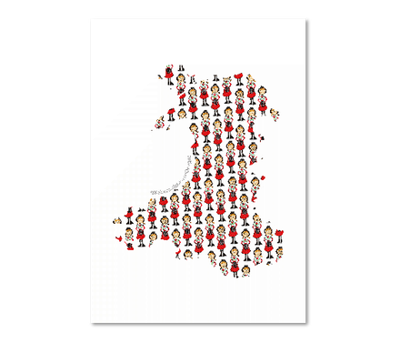 Welsh Lady Map of Wales