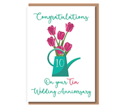 Congratulations on your tin anniversary (10 years)