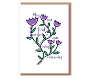 May you find comfort in your loving memories (purple vine)