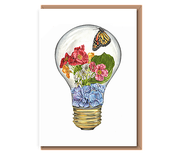 “Botanical light bulb moment” A6 card
