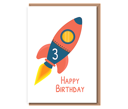 Happy Birthday – 3 rocket