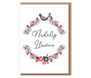 Nadolig Llawen (dove wreath)