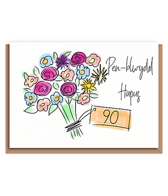 Penblwydd Hapus – bouquet – CUSTOM