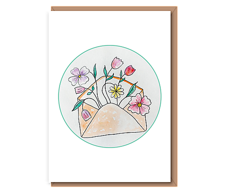 Envelope with flowers