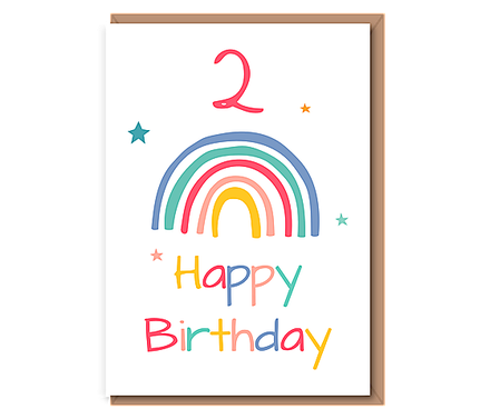 2 – Happy Birthday (rainbow)