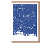 Merry Christmas from ... (blue background)