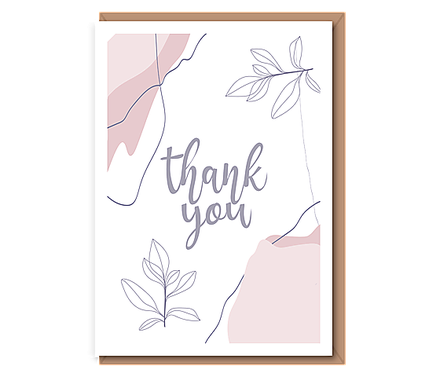 Thank you (blush /grey floral)
