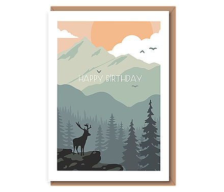 HAPPY BIRTHDAY – mountain stag