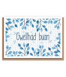 Gwellhad buan (blue white border. Get Well Soon)