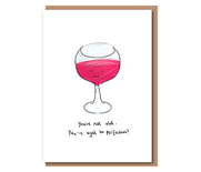 “Aged to Perfection” (red wine glass)