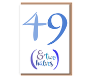 49 (& Two halves) – 50th Birthday (blue)