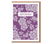 Happy Birthday – Plum floral