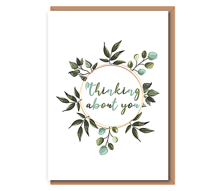 Thinking about you – foliage wreath