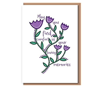 May you find comfort in your loving memories (purple vine)