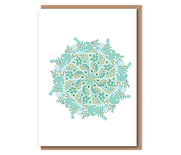 Aqua Foliage Mandala (text free)