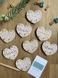 65Mm wooden heart magnet –Gran
