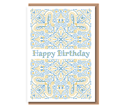 Mustard Rae Tile – Happy Birthday