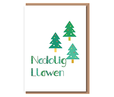 Nadolig Llawen (3 trees)