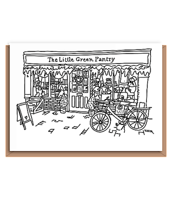 Digital copy of custom line drawing, of any scene.