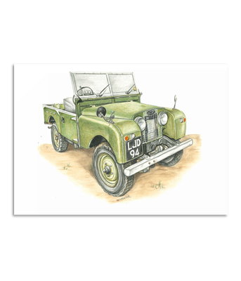 Vintage Green Land Rover
