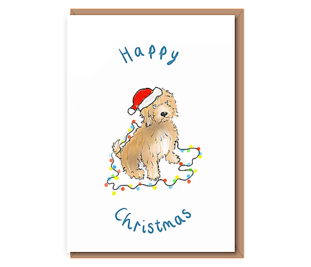 Christmas Fluffy Dog – Happy Christmas