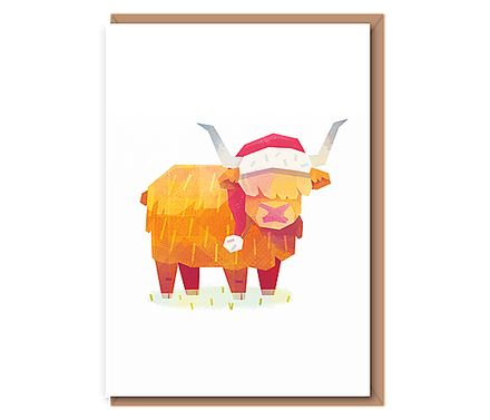 Christmas Highland Cow