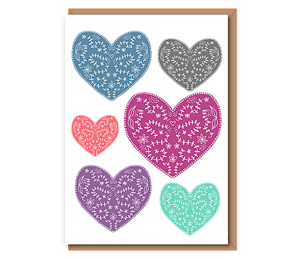 Doily Love – multiple hearts