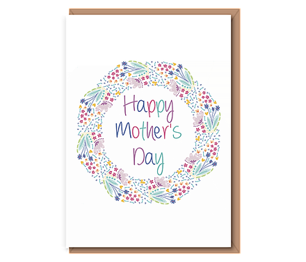 “Spring Pastel Wreath” HAPPY MOTHER'S DAY