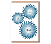 Caru ti Dad (blue spirals)
