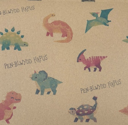 Dino Wrapping Paper (Pen–blwydd Hapus)