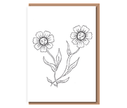 “Sleeping Daisies” 2 Flowers w/ Faces