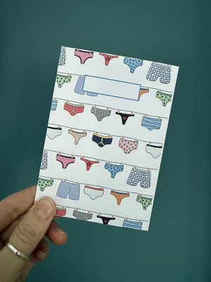 “Undies On The Line” A6 Notebook