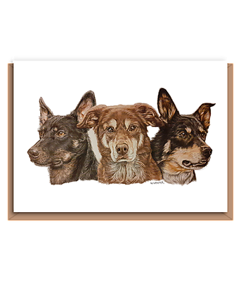 “Farm Dogs” – landscape 3 dogs