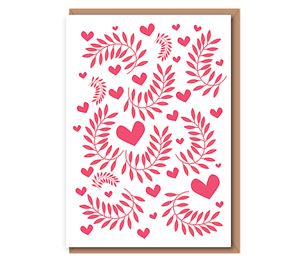 Red–coral scandi heart (text–free)