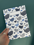 A5 Blue Wrens notebook (matching wrapping paper available)