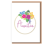 Auntie – floral ring