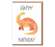 Orange dino – “Brachiosaurus” Happy Birthday