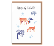 Deer – “Winter Deer” Nadolig Llawen