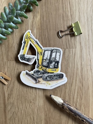 65Mm wooden magnet – Digger