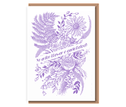 Botanica–Doodle B “Yn anfon llawer o gariad atoch” (lilac floral)