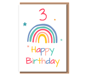3 – Happy Birthday (rainbow)