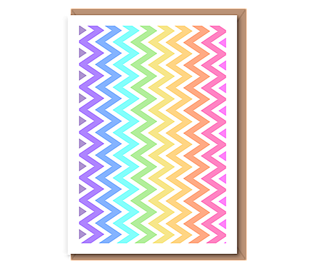 Geometric 121– rainbow chevron